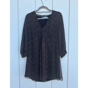 Zara Long Sleeve Shift Dress, Polka Dot Pattern,‎ Size M